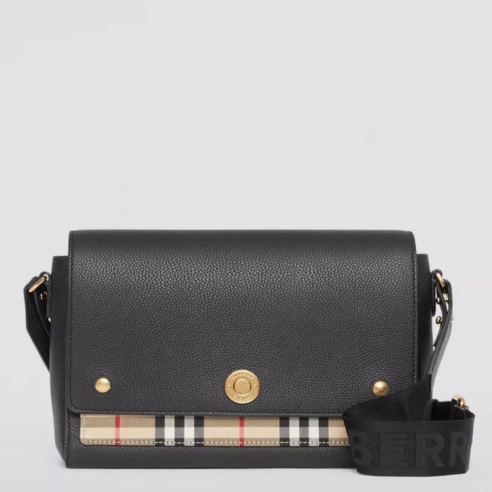 Burberry Vintage Check and Leather Note Bag